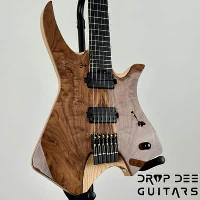 Infinia Neptune Headless Electric Guitar w/ Bag - Black Walnut image 3