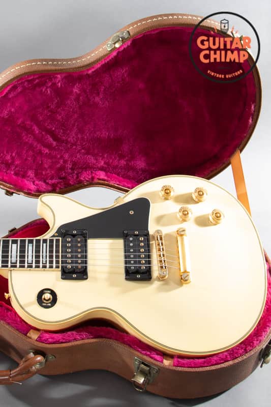 2001 Gibson Les Paul Custom Alpine White (Aged Cream) Ebony Board w/ OHSC image 1
