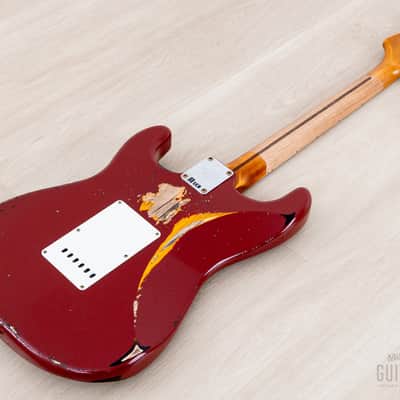 2024 Fender Custom Shop Limited Edition 1954 Stratocaster 70th Anniversary Heavy Relic, Cimarron Red Over Two-Tone Sunburst image 12