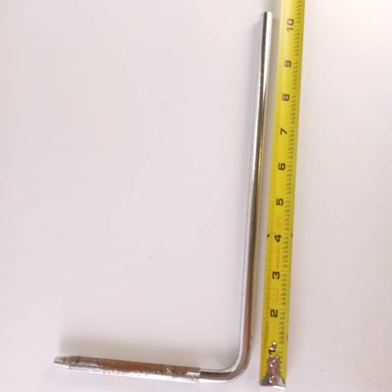Ludwig 3/8x5.25x10"Cymbal L-Arm Rod Chrome Bass Drum Post-1967 Straight Knurling image 1