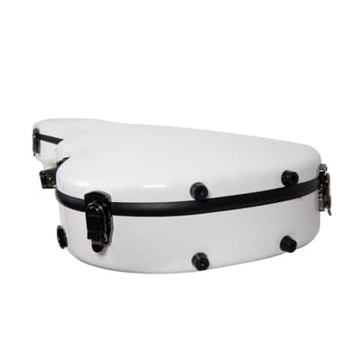 Crossrock Deluxe Fiberglass Guitar Case for Les Paul Electric Guitars with TSA lock-White image 6