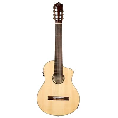 Ortega RCE133-7 Pro Solid Spruce Top Nato Neck Nylon 7-String Classical Acoustic-Electric Guitar w/Gig Bag image 4