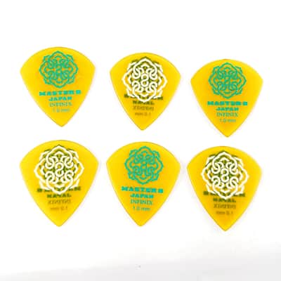 Master 8 INFINIX Hard Polish Grip Guitar Picks 1.0mm Jazz Medium 6-Pack image 3