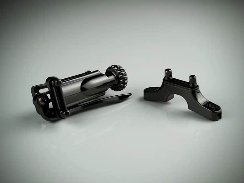 INDe SB1 Snare Strainer and Universal Butt Plate Set - Black Nickel image 1