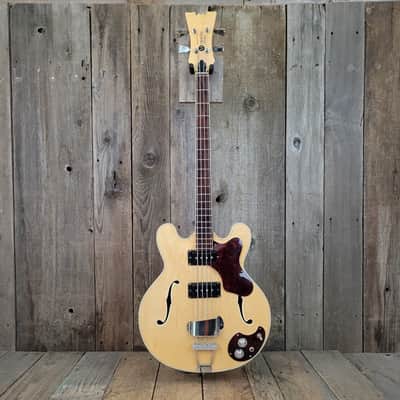 Mosrite Celebrity Hollowbody 4 String Bass 1968 - Natural Blonde image 2