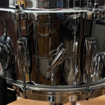 Gretsch Brooklyn 14x6.5 Chrome over Brass snare Drum with Die Cast Hoops - Polished Chrome over Brass image 4