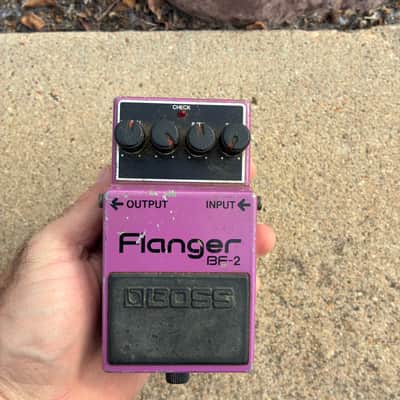 Boss BF-2 Flanger (Black Label) 1980 - 1984 - Purple vintage electric guitar pedal image 12