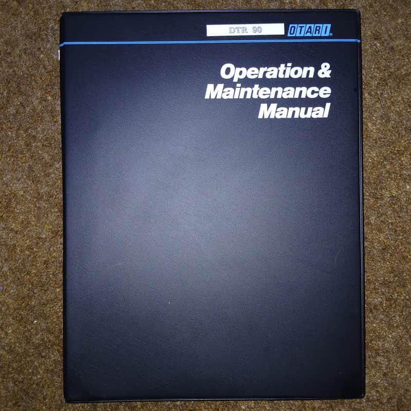 3rd Edition Operation Manual for Otari DTR-90 R-DAT Recorder 1993 image 1