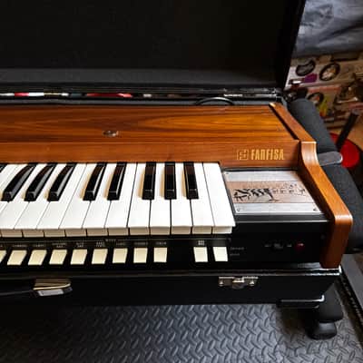 Farfisa Syntorchestra 37-Key String Synthesizer (Rare Brown Wood Version) SERVICED + hard case image 7