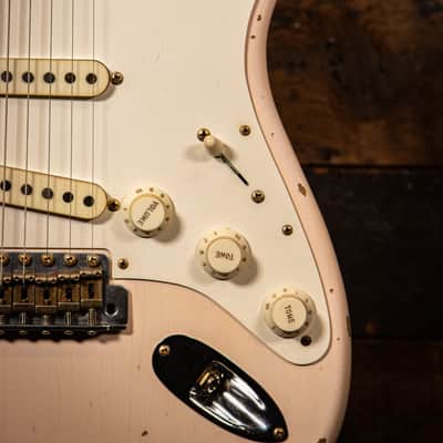 Fender Custom Shop 1959 Stratocaster Relic in Super Faded Aged Shell Pink image 14