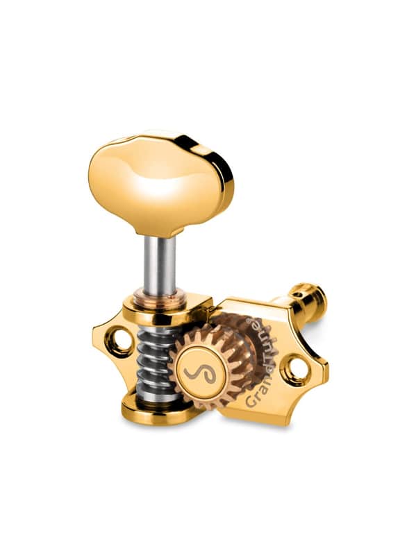 Schaller Germany 3x3 GOLD Grand Tune Tuners Tuning Keys with Butterbean Buttons image 1