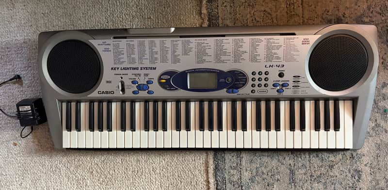 Casio LK-43 61-Key Key-Lighting Keyboard 2010s - Silver image 1