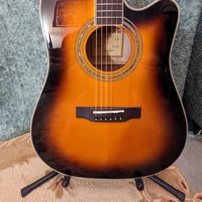 Zager ZAD50CE Solid Spruce/Mahogany Acoustic Electric Vintage Sunburst image 3