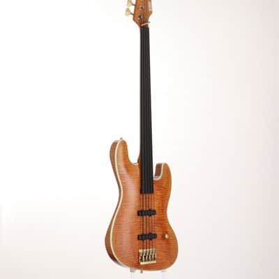 ESP Custom Shop Carve-top Fretless Bass 5-string image 4