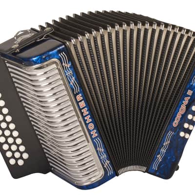 NEW Blue Hohner Corona II 3500 Diatonic Button Accordion FBbEb Fa MM 31 12 image 1