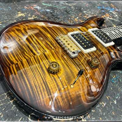 PRS Custom 24 10-Top Black Gold Wrap Burst image 7