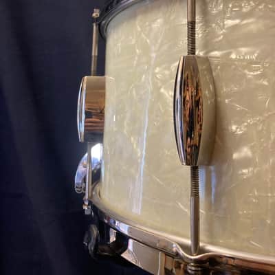 Slingerland - 8x14" Radio King 1940s-50s, 3 Ply, Deep Concert / Dance Model Snare Drum - Marine Pearl/Nickel STUNNING!! image 5