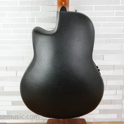 Ovation AB24-5S Applause Standard Mid-Depth Acoustic Guitar - Black Satin image 2
