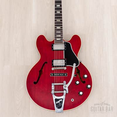 1962 Gibson ES-335 TDC Vintage Semi-Hollow Guitar Cherry w/ Bigsby, Pat # Pickups, Lifton Case image 2