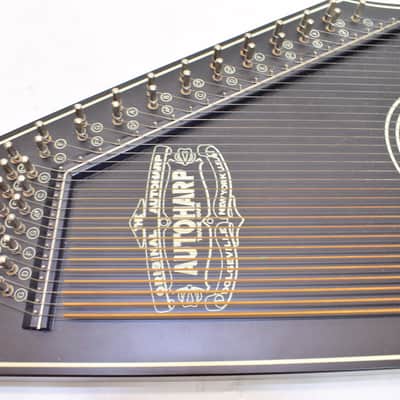 Oscar Schmidt OS73B 15-Chord Autoharp, 1930s Reissue, Black Satin w/ Case image 4