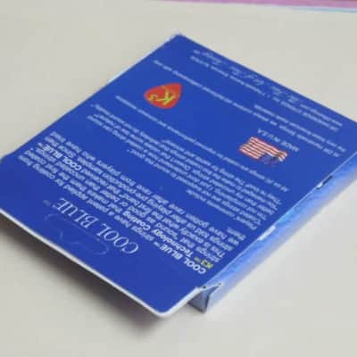 ONE SET new in packaging (old stock) DR CBE-9 (9-42) COOL BLUE electric guitar strings (9, 11, 16, 24,32, 42) "The High Performance Coating" Blue coated electric guitar strings on a hexagonal core + 2 extra gauge 9 strings (1 Elixir & 1 D'Addario) image 24