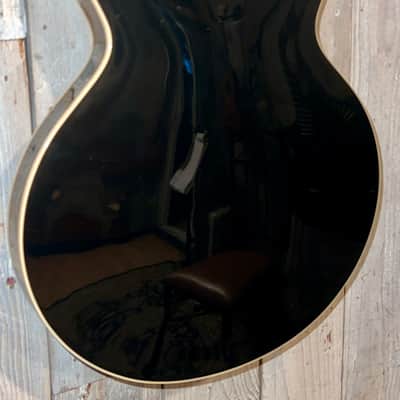 Sweet Lefty! 2021 Gibson ES-335 Dot Semi-Hollow Electric Guitar Custom Black Ebony w/ Racing Stripes + OHSC image 7