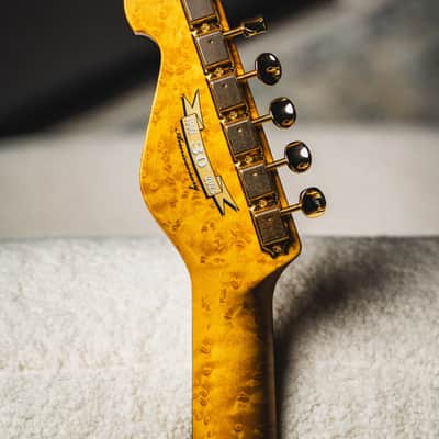 Don Grosh 30th Anniversary Limited Edition NOS Retro SSH-Olympic White w/Highly Figured 5A Roasted Birdseye Maple Neck, Indian Rosewood Fingerboard & Gold Hardware image 6