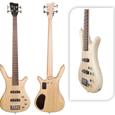Monaco by Quincy 4 String Electric Bass Guitar Natural Wood Sturdy Ash Maple image 2
