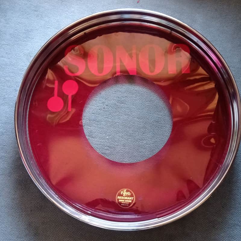 Sonor Bass drum hoops set 22" Phonic, Signature, Performer, Champion 80s - Ferromanganese chrome image 1