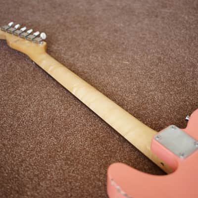 MJT Warmoth Fender American Vintage 62 Relic Road Worn Telecaster Shell Pink Coral image 12