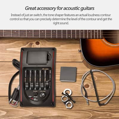 5 Band Eq Acoustic Guitar Pickup Preamp With Digital Tuner Piezo Pickup Equalizer Volume Control For Acoustic Guitars image 5