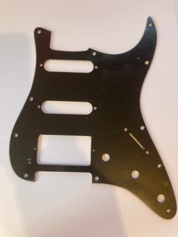 GaryG's Pickguard for Stratocaster HSS 11 Hole, 3-Ply Black/White/Black + Screws image 1