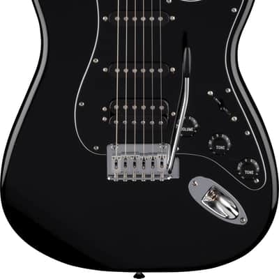 Fender Standard Stratocaster HSS Black Pickguard Black image 2