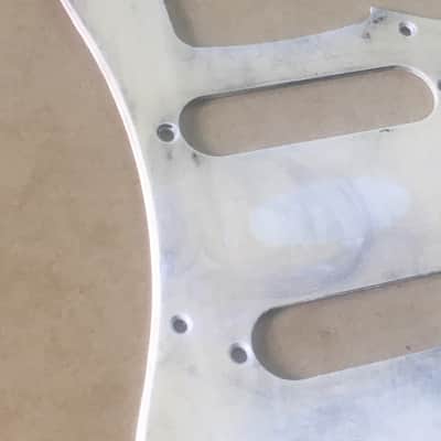 1980s Vintage Fender MIJ Japan 57 Reissue Strat Pickguard White Aged Relic Stratocaster JV image 11