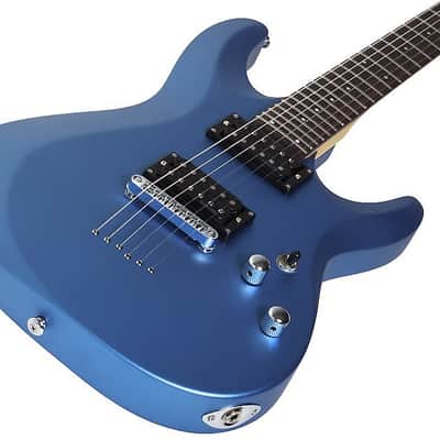 Schecter C-6 Deluxe Satin Metallic Light Blue SMLB Electric Guitar B-Stock C6 C 6 image 2