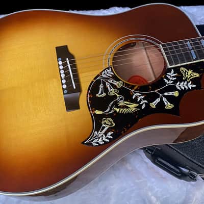 Gibson Custom Shop Hummingbird Koa/Carpathian Spruce Acoustic-Electric Guitar - Honeyburst - 4.65 lbs - G06299 image 11