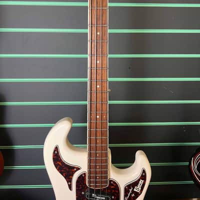 Burns Shadows Bass 'The Legend' White Electric Bass Guitar image 8