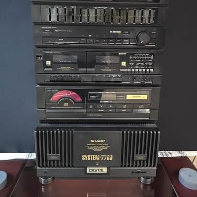 System Sharp 7700 Rare Vintage Set Cassette Deck+Tuner+CD+Amplifier+Sound Japan image 14