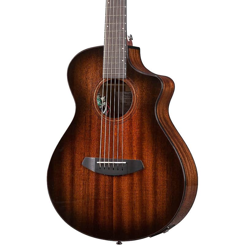 Breedlove Organic Wildwood Pro CE All-African Mahogany Companion Acoustic-Electric Guitar Regular Suede image 1