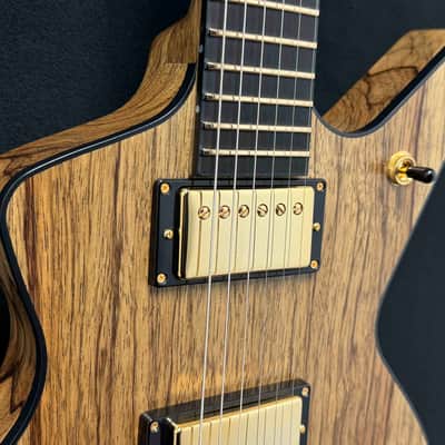 Dean - USA - Custom African Black Limba/KORINA Cadillac - Oil Finish - Seymour JB and Jazz Pickups - Gold Hardware - 12"-16" Compound Radius - Slim "D" Neck Profile - Brass Nut - Jeskar Gold Jumbo Frets - 22 Frets - OHSC - Call for Best Price !!! image 4