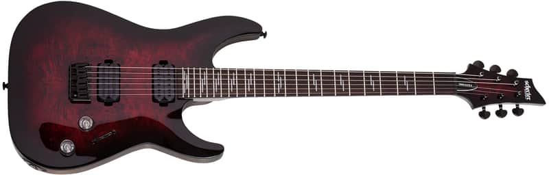 Schecter 2450 Omen Elite-6 Electric Guitar - Black Cherry Burst image 1