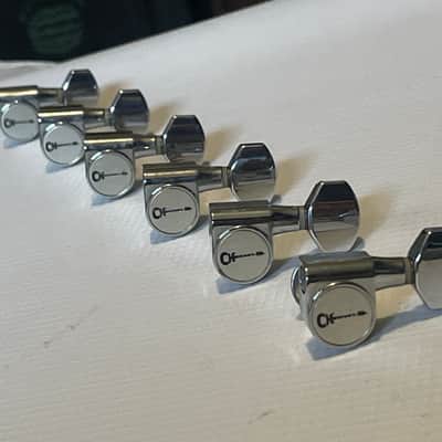 MIM Charvel Pro Mod 2H Chrome Tuners Tuning Pegs 6 In Line Dual Pin image 1