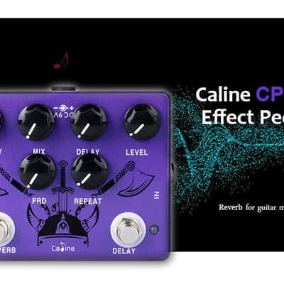 Caline CP-80 Purple Repeat Reverb delay - combine Delay and Reverb in one Pedal image 7