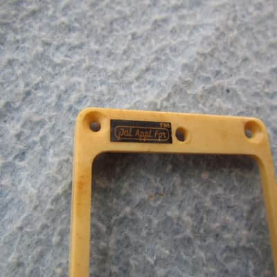 Gibson Pickup Surround "Pat Appl For" Cream Neck Position Pickup Ring 1983 Shaw Era PAF Pickup Surround Neck Position Cool! image 2