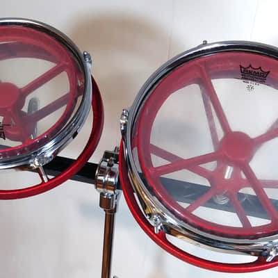 Roto Tom Style Drums 8"-10" Set with Stand / Red Sparkle! image 2