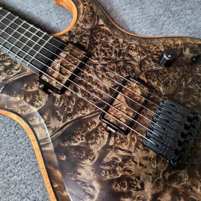 Barlow Guitars  Falcon II 2020 Camphor Burl / Spanish Cedar / Ebony image 6