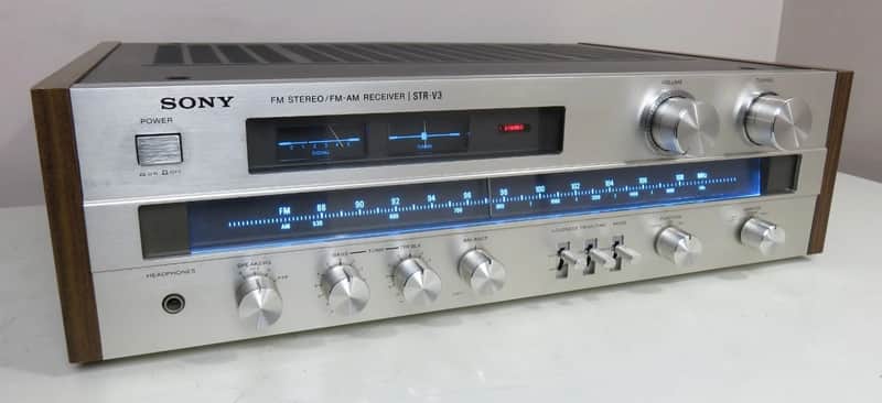 SONY STR-V3 AM/FM STEREO RECEIVER FULLY SERVICED RECAPPED + LED'S image 1