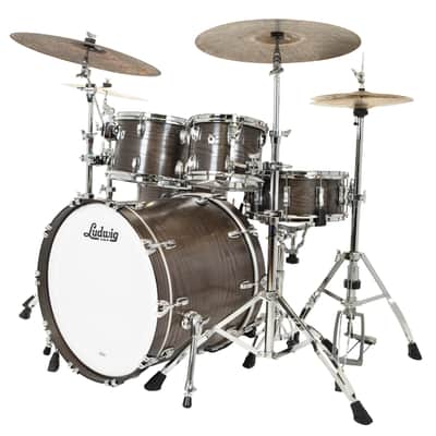 Ludwig Classic Oak Smoke Lacquer Mod Kit 18x22_8x10_9x12_16x16 Drums Shell Pack USA Made Authorized Dealer image 2