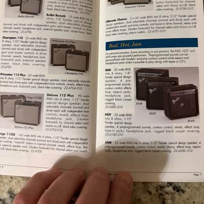 Fender Amplifiers Catalog 1995 65 deluxe reverb twin 59 Bassman 63 Vibroverb concert super pro Jr blues deluxe Deville bullet Princeton chorus performer 650 1,000 image 6