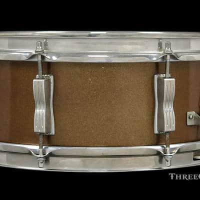 1965 Ludwig Bronze Mist Jazz Festival Snare Drum Keystone :  5 x 14 image 6